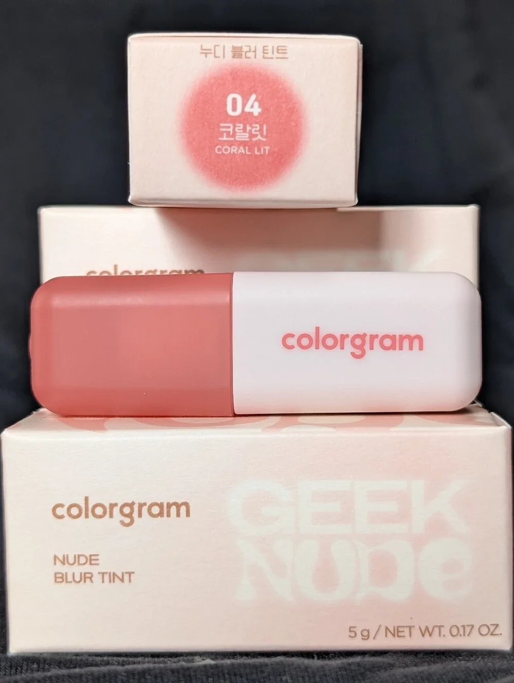 ❤️ Nude Blur Tint 04 Coral Lit Colorgram Geek Nude K-Beauty Lip & Cheek